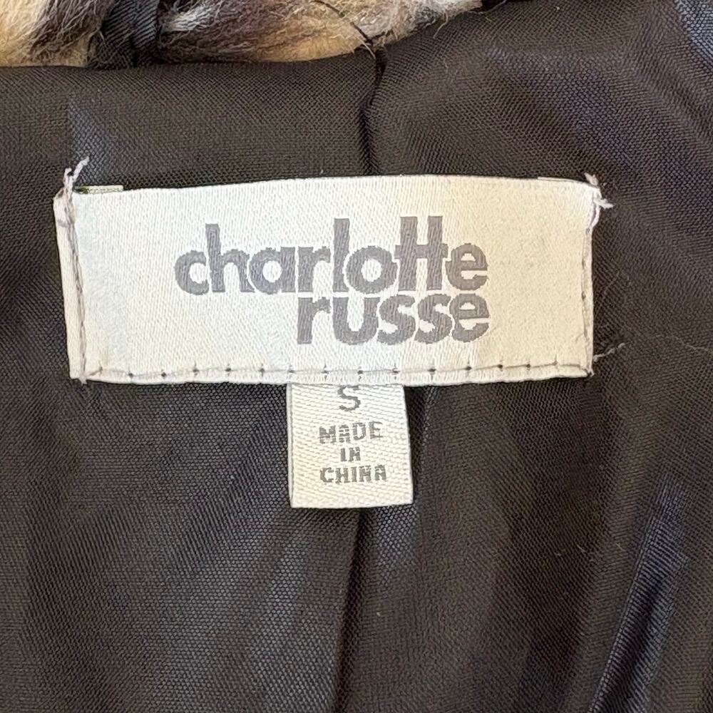 Charlotte Russe Leopard Print Faux Fur Longline Coat Mob Wife Maximalist Glam Sm - Picture 10 of 16